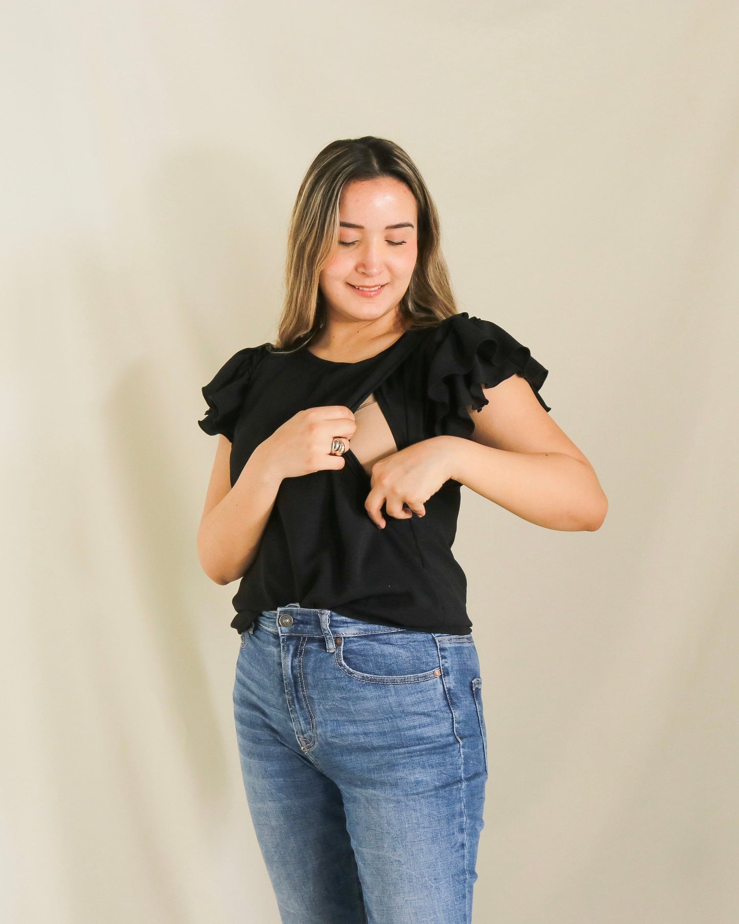 Blusa de lactancia, Adri negra CH a XG