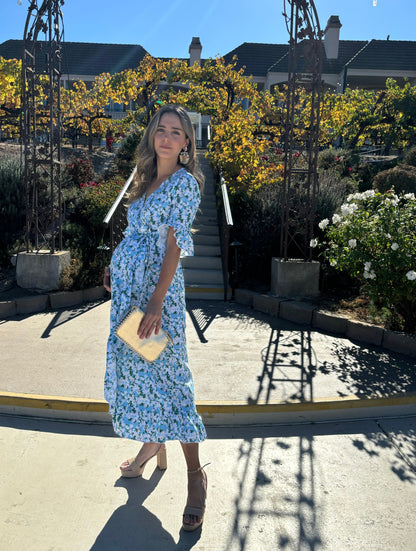Vestido de maternidad, Úrsula florecitas azules CH
