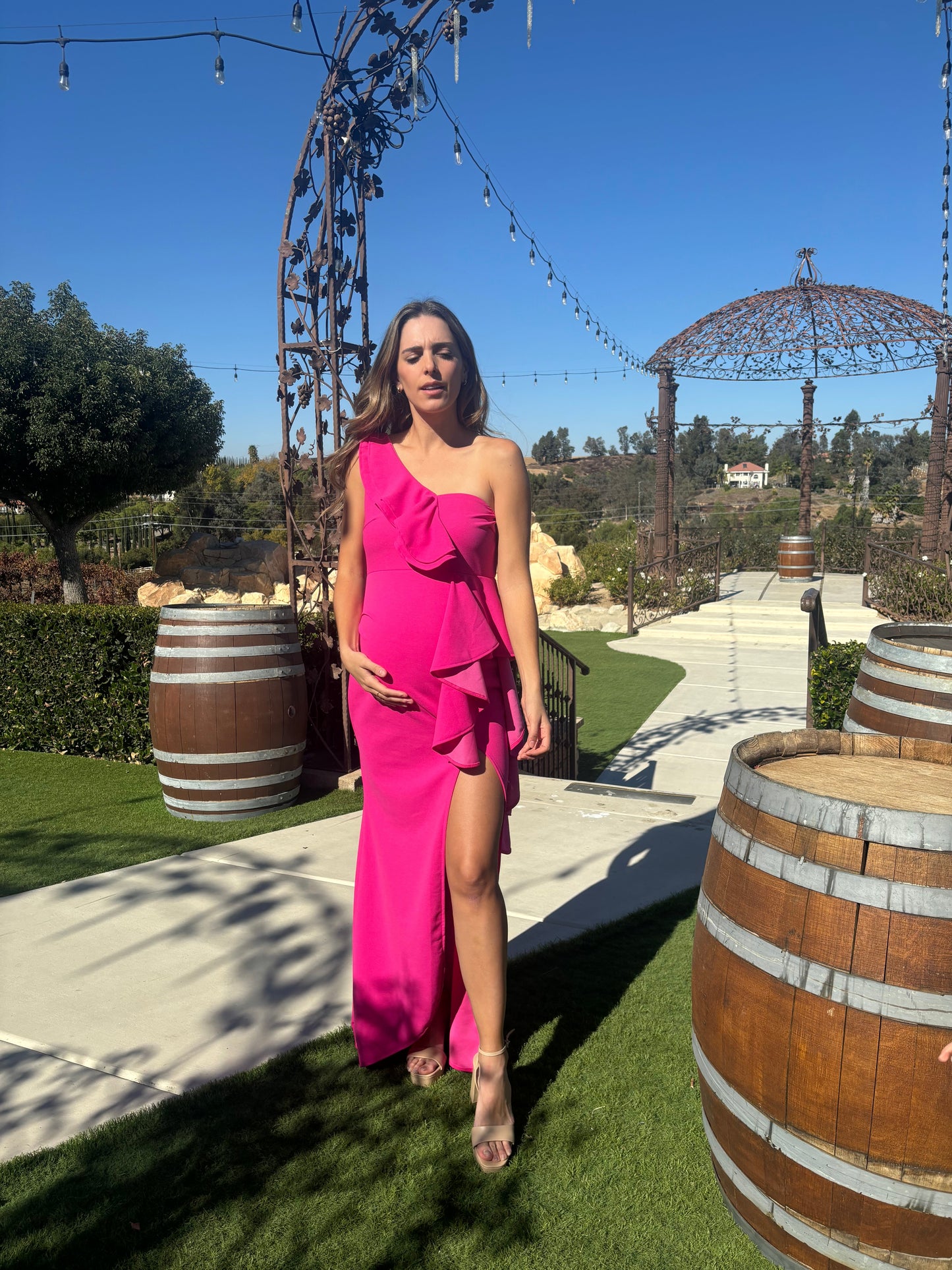 Vestido de maternidad, Britany rosa barbie CH