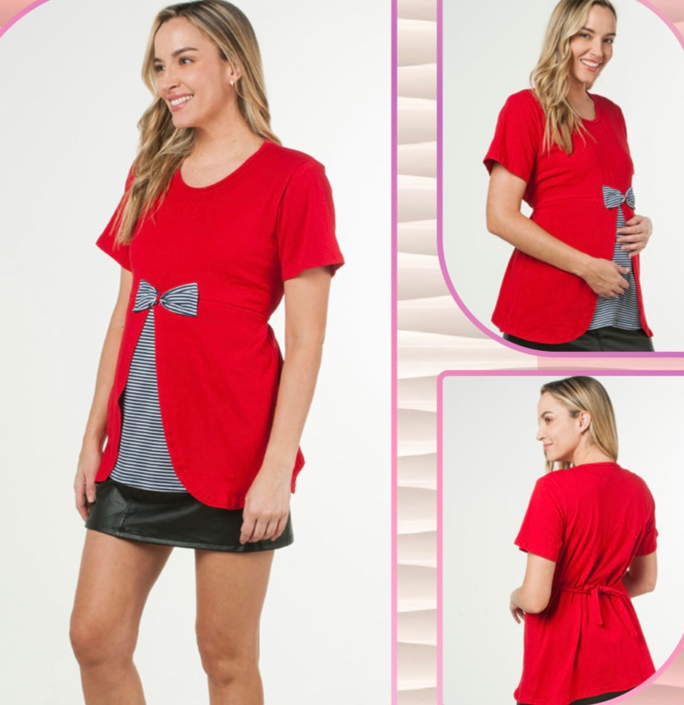 Blusa licra algodón moño