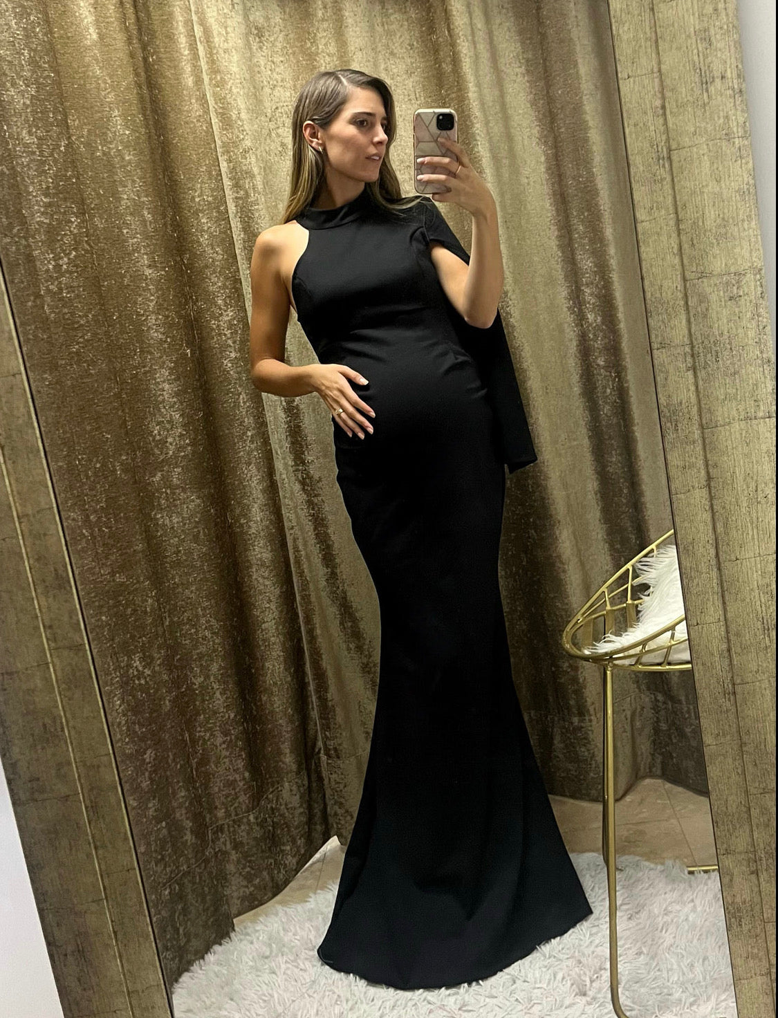 Vestido de maternidad Carola, negro CH y XG