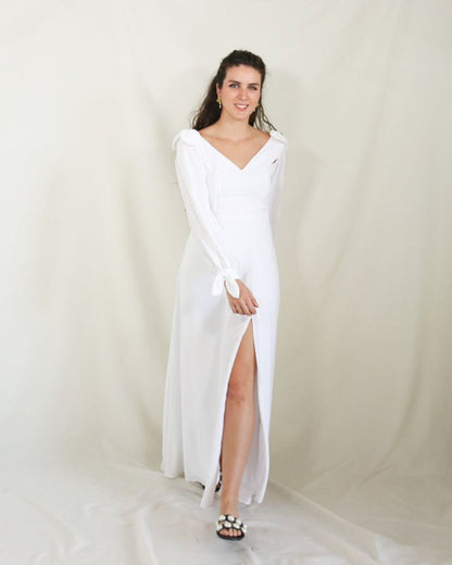 Vestido Nallely de lactancia blanco CH