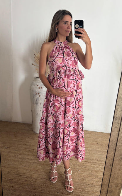 Vestido de maternidad, Victoria rosa tallos