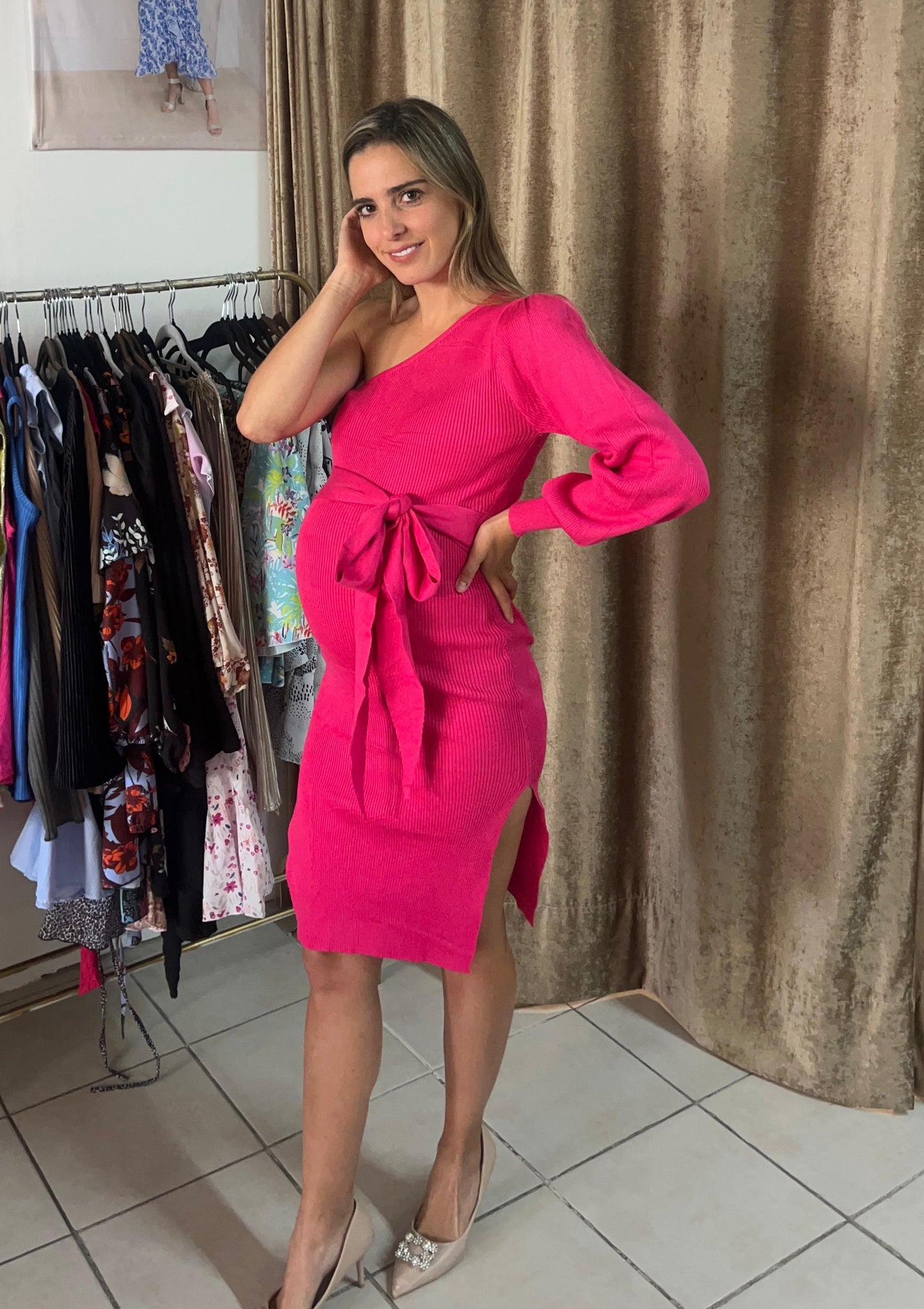 Vestido de maternidad stretch una manga