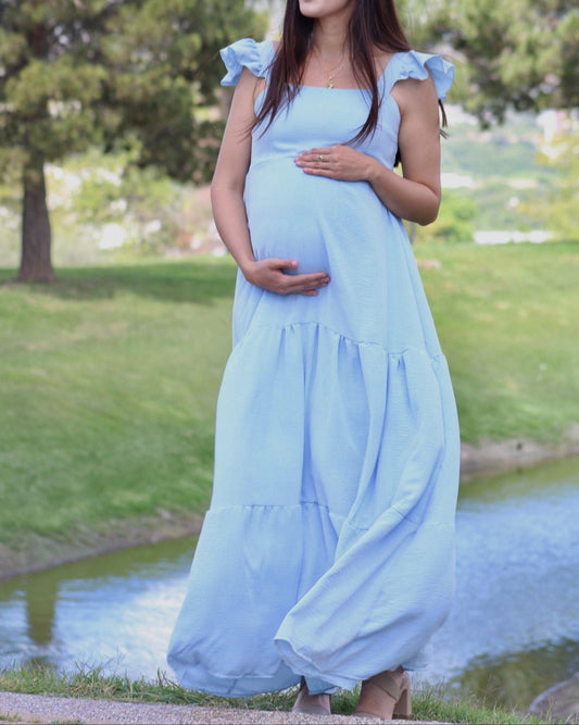 Vestido de maternidad Dalia mar azul CH