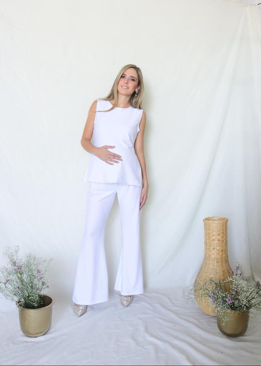 Conjunto de maternidad Cinthya, blanco