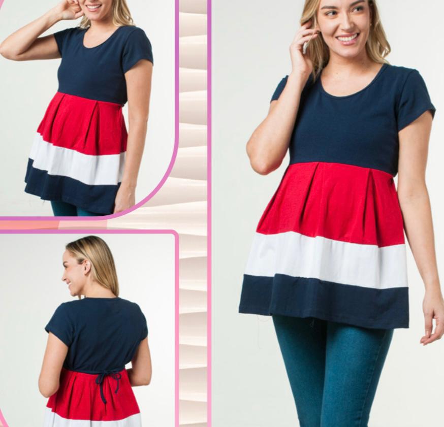 Blusa de maternidad rayas