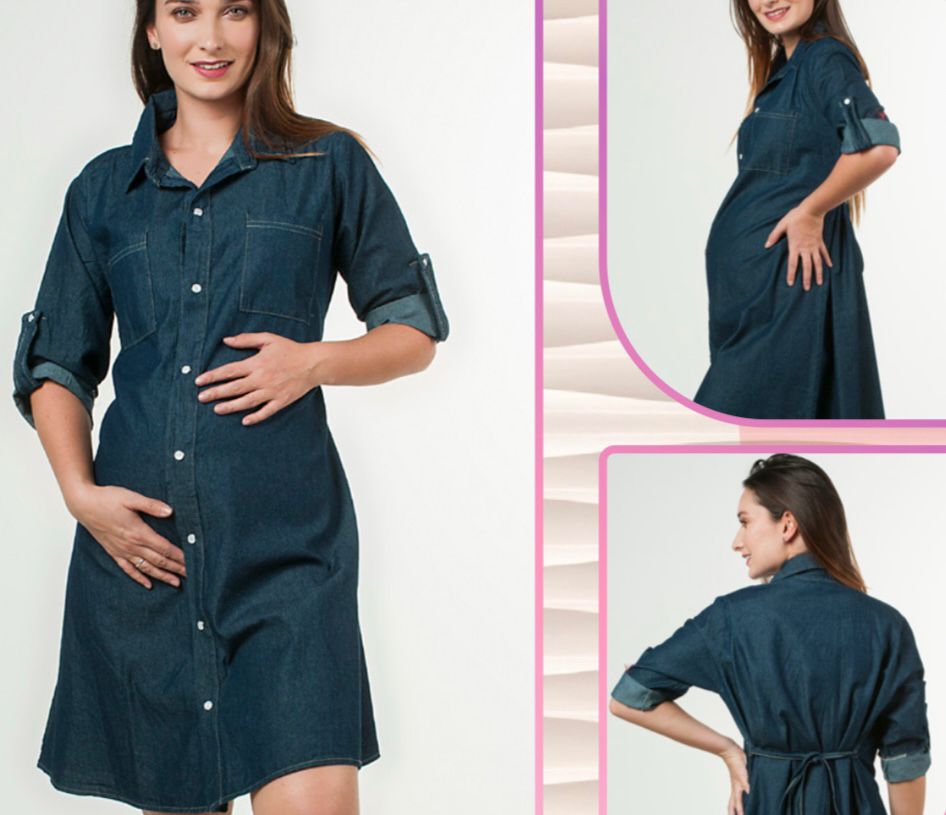Vestido de maternidad mezclilla
