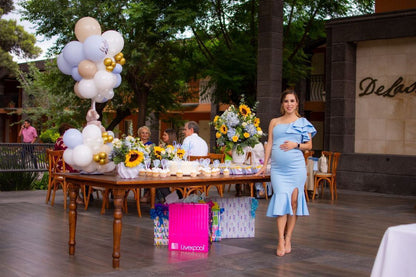 Vestido de maternidad, Aurelia azul cielo