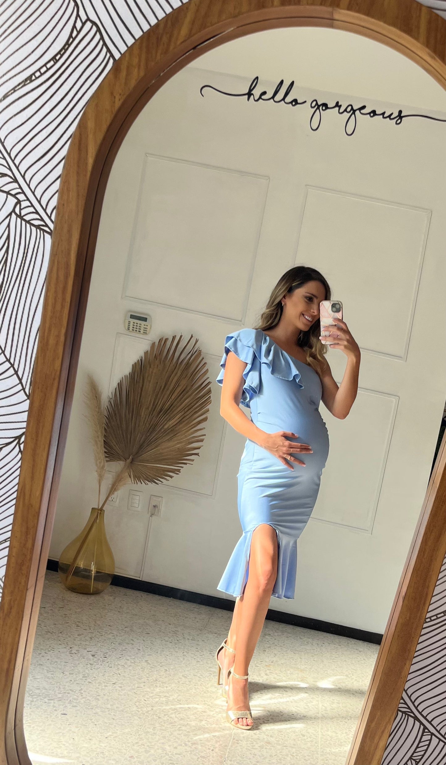 Vestido de maternidad, Aurelia azul brilloso