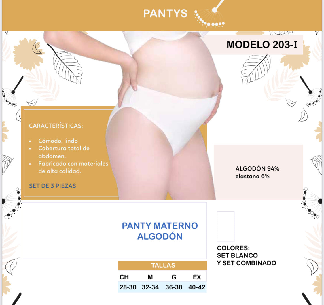 Pantys maternidad Paq 3 piezas LM