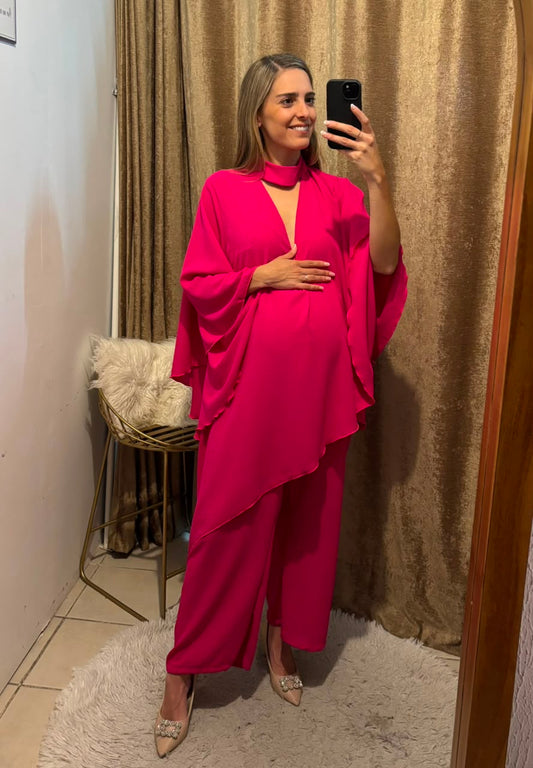 Jumpsuit de maternidad, Valeria rosa Barbie Cey
