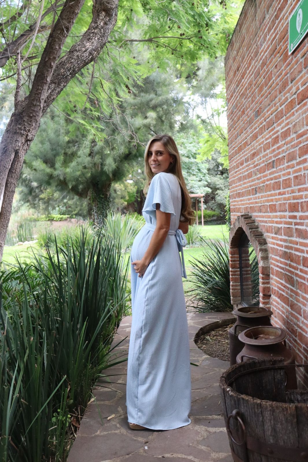 Vestido de maternidad Love, azul bajito