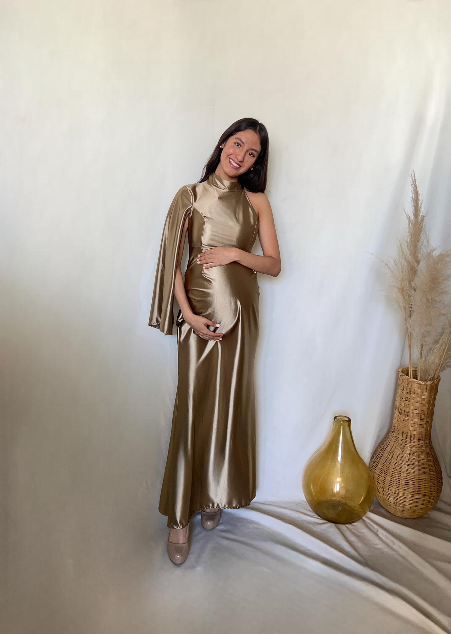 Vestido de maternidad Carola en color oro