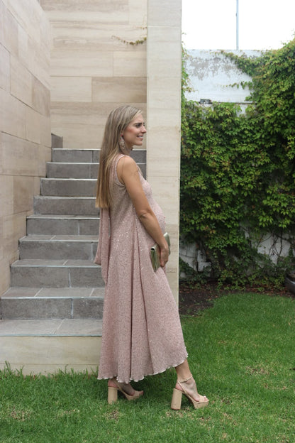 Vestido de maternidad, Sonia lentejuelas beige