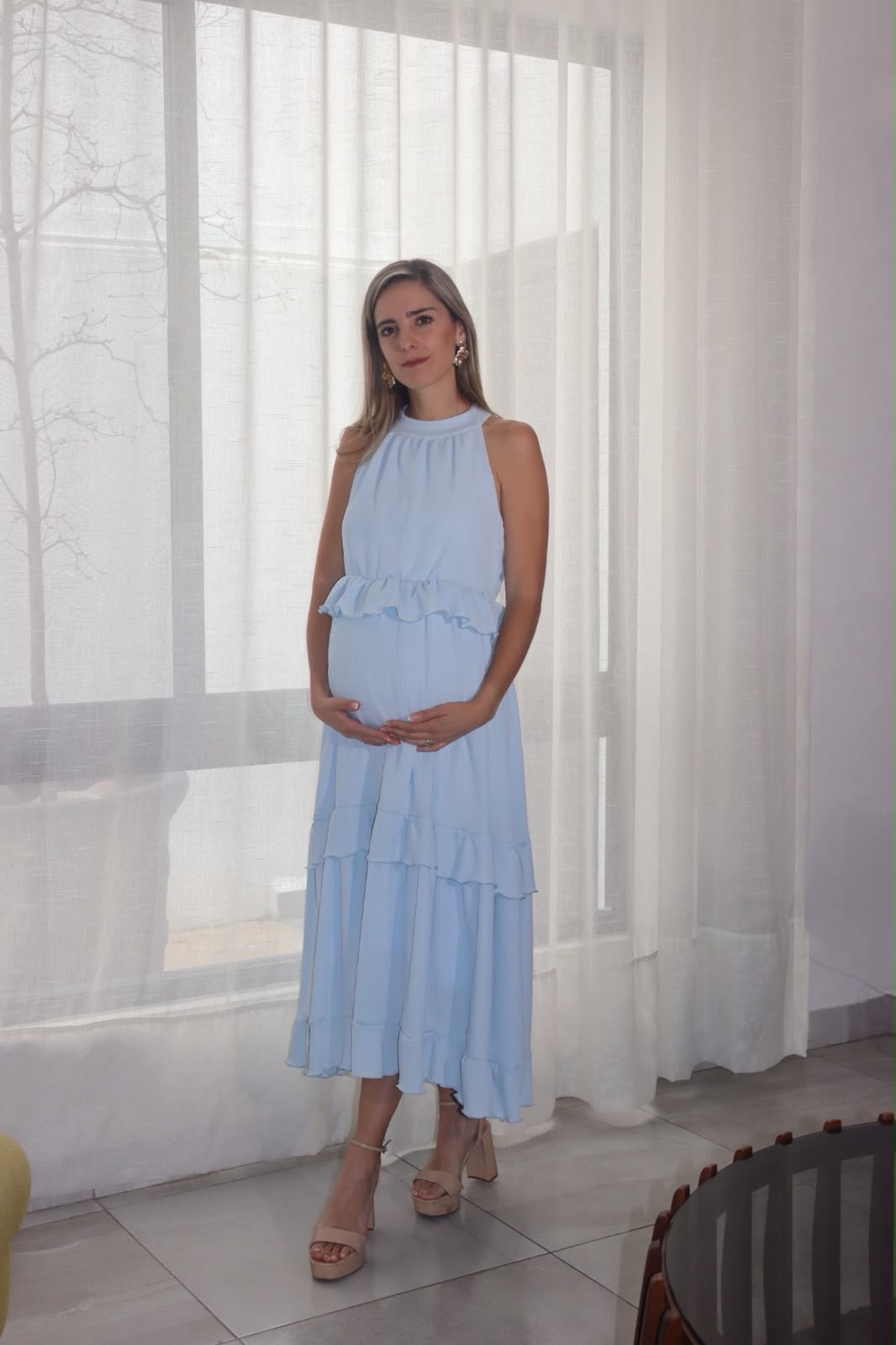 Vestido de maternidad, Victoria azul bebé