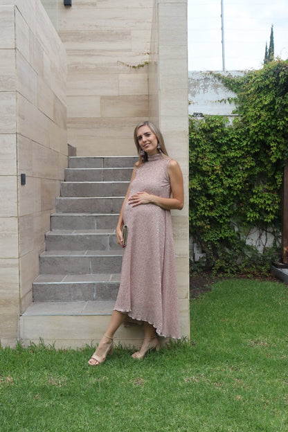 Vestido de maternidad, Sonia lentejuelas beige