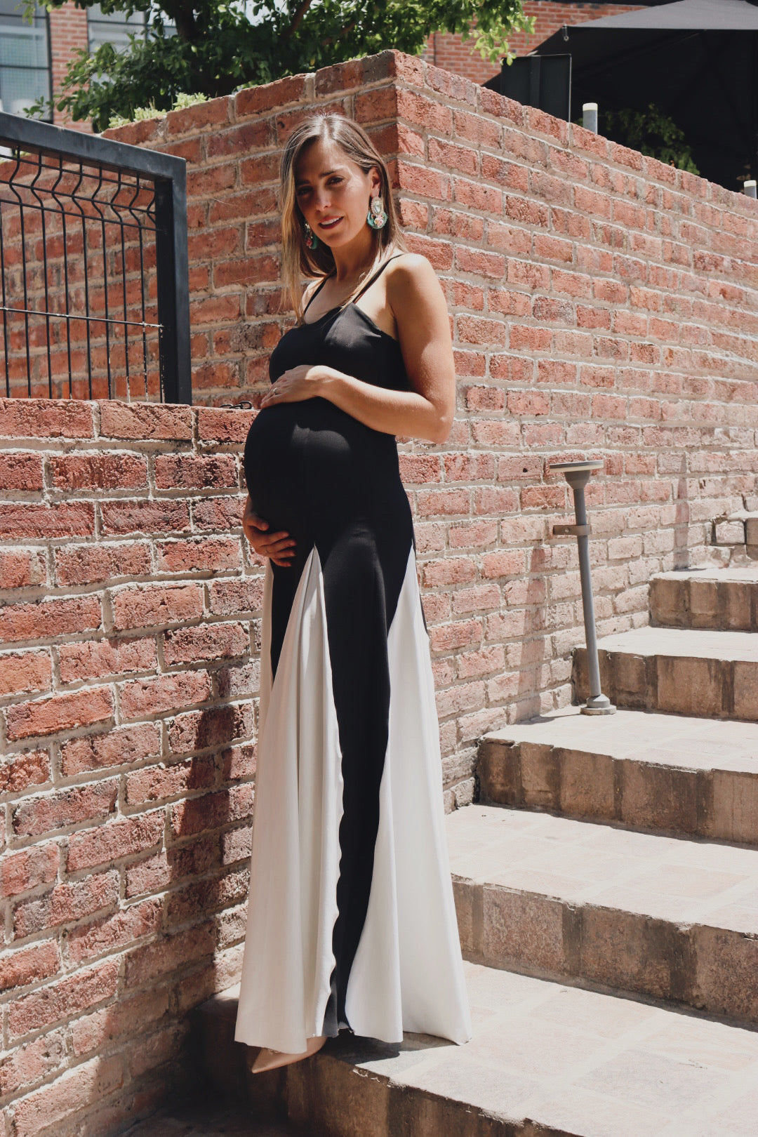 Vestido de maternidad Michelle bicolor
