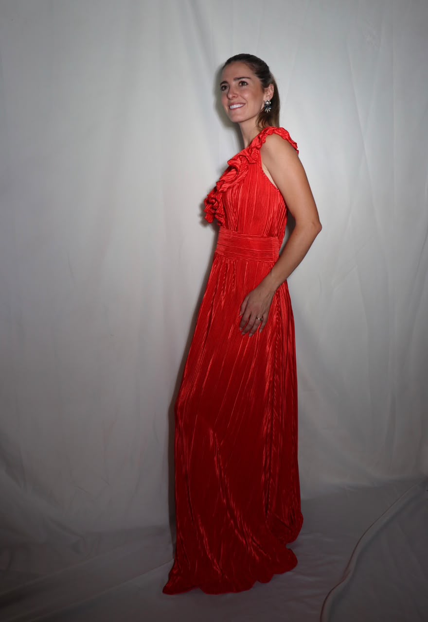 Vestido de maternidad y lactancia Xiomara rojo