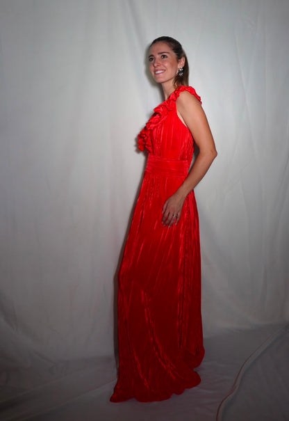 Vestido de maternidad y lactancia Xiomara rojo