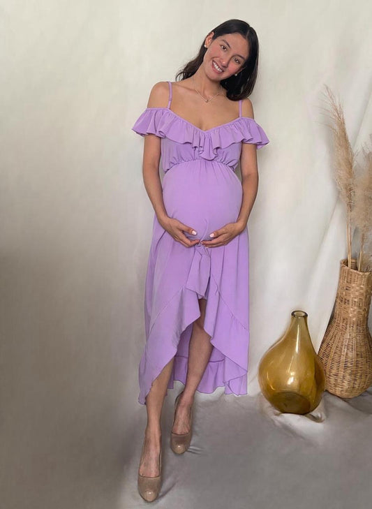 Vestido de maternidad y lactancia, Carlota lila madrid