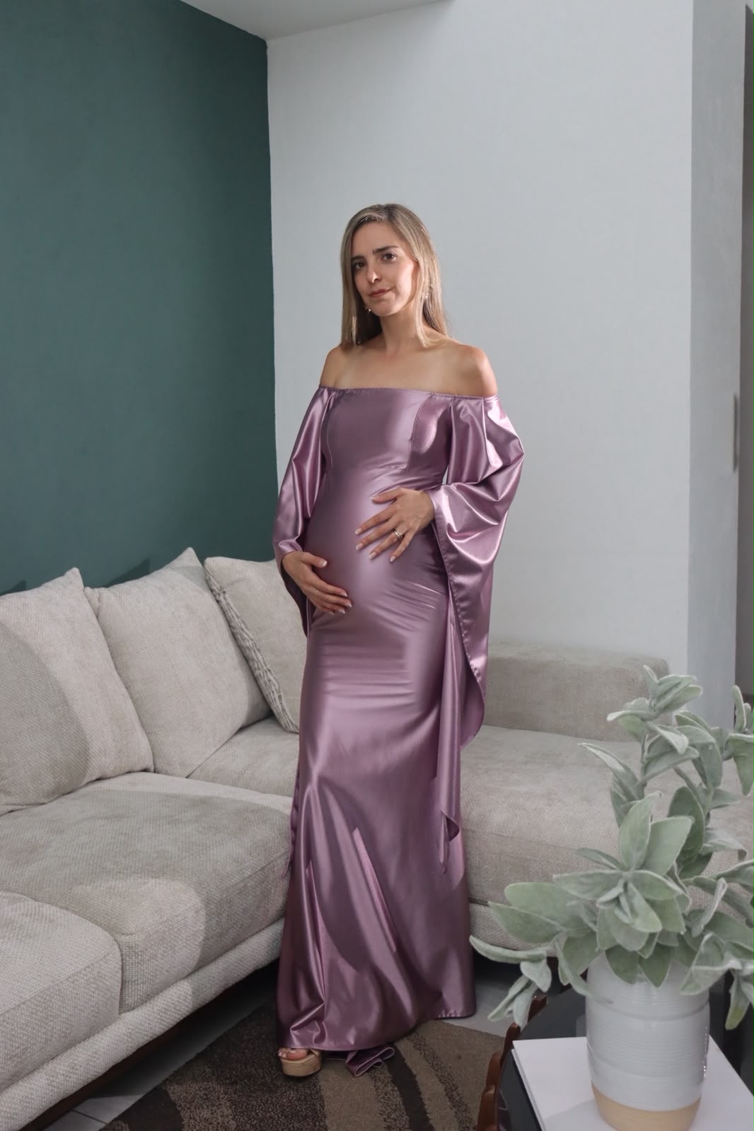 Vestido de maternidad Melissa, lavanda