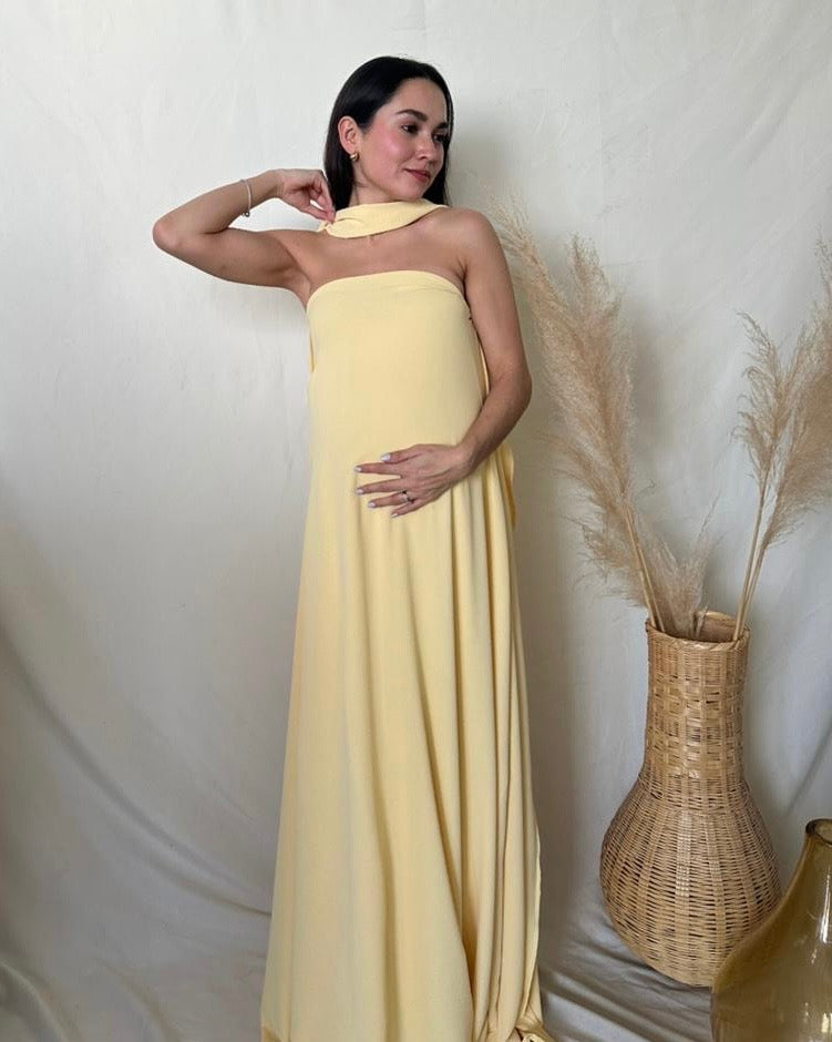 Vestido de Maternidad Adela amarillo claro