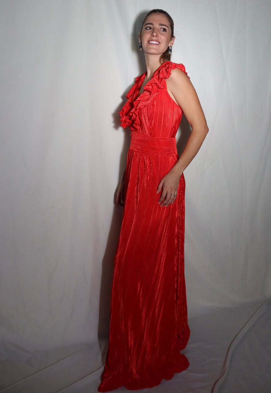 Vestido de maternidad y lactancia Xiomara rojo