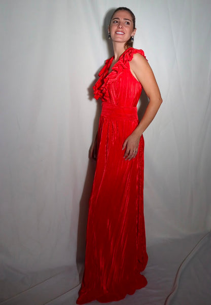 Vestido de maternidad y lactancia Xiomara rojo