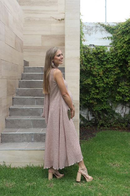 Vestido de maternidad, Sonia lentejuelas beige