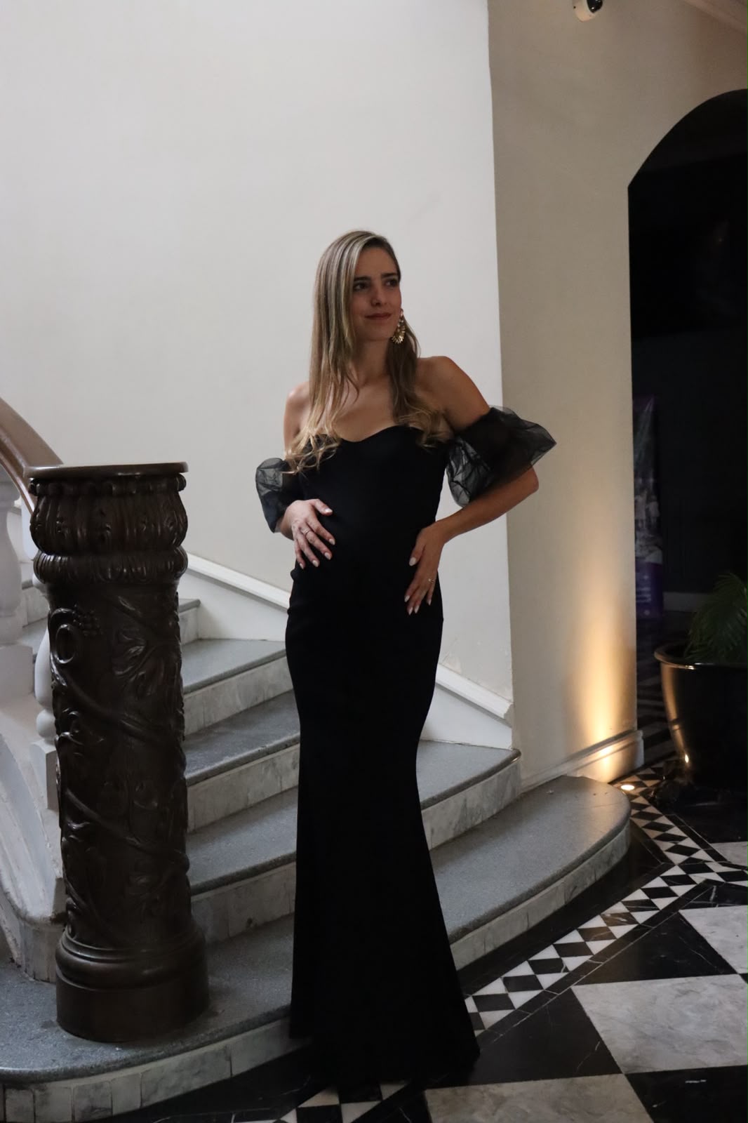Vestido de maternidad Alexa, negro