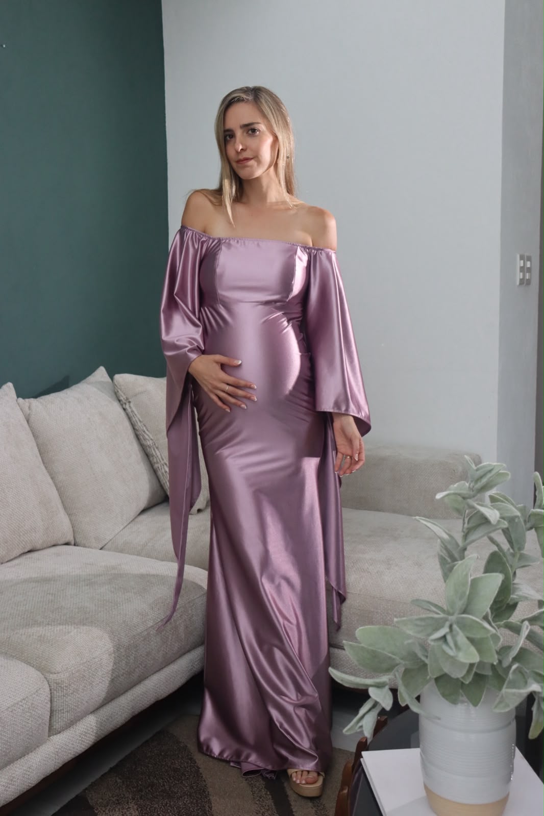 Vestido de maternidad Melissa, lavanda