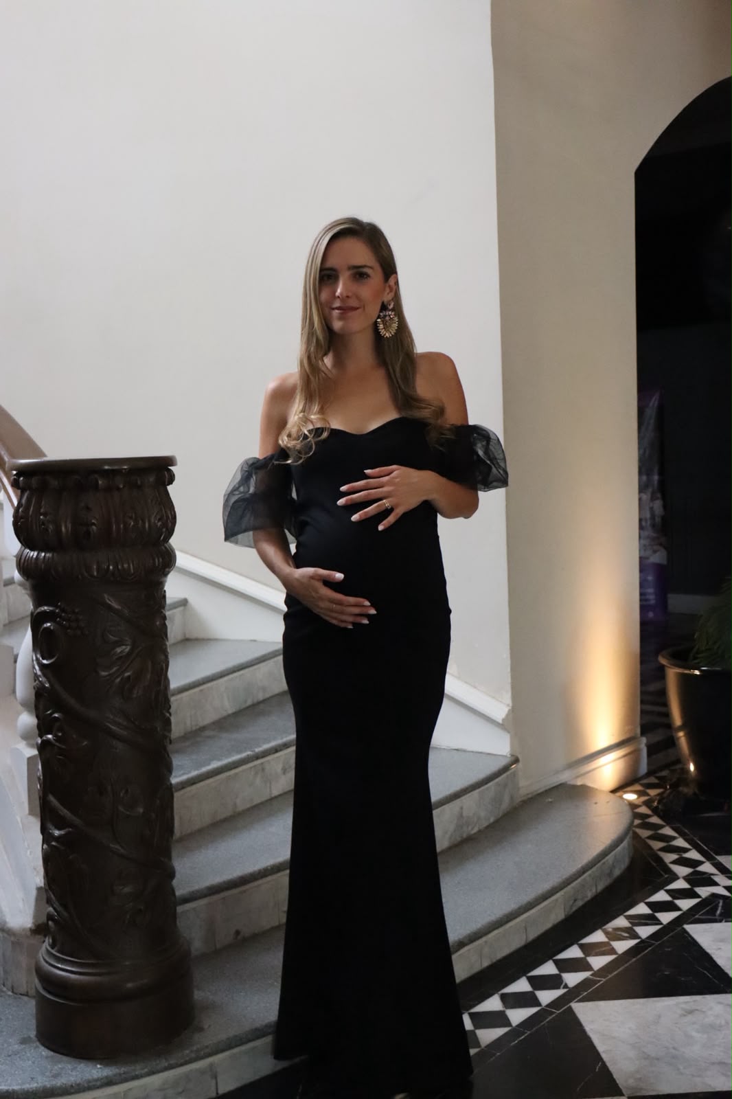 Vestido de maternidad Alexa, negro