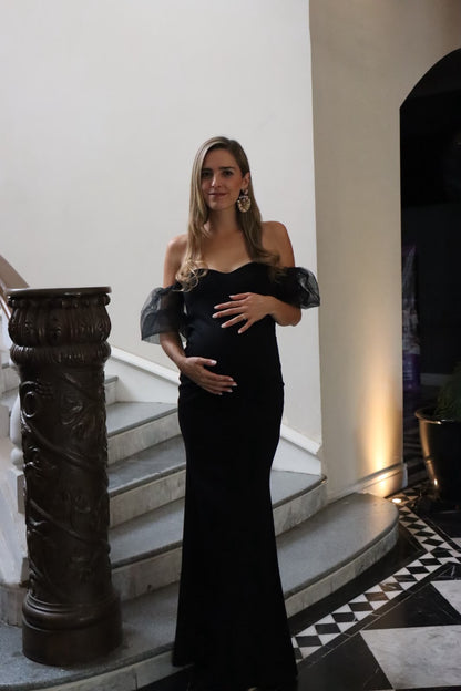 Vestido de maternidad Alexa, negro