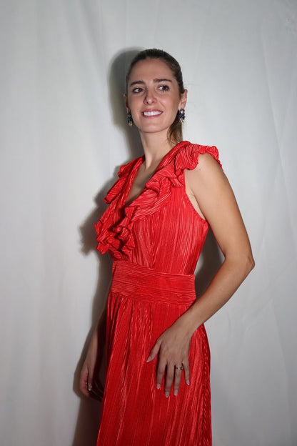 Vestido de maternidad y lactancia Xiomara rojo