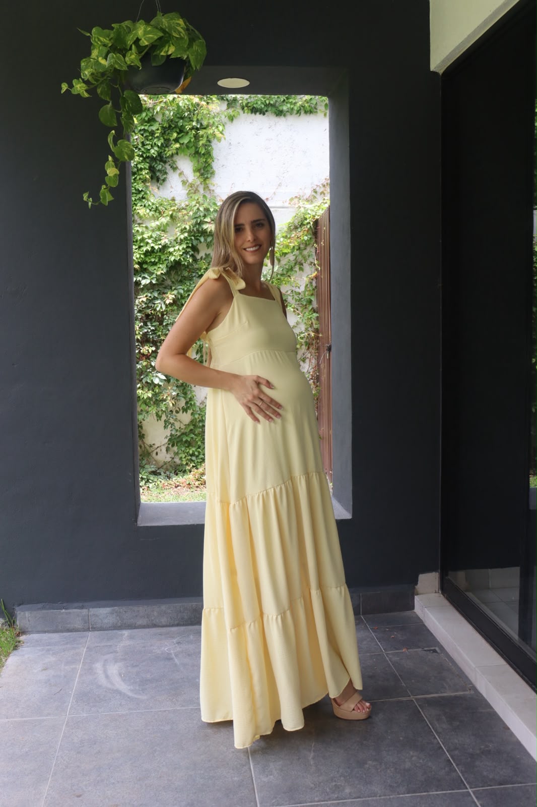 Vestido de maternidad Dalia amarillo